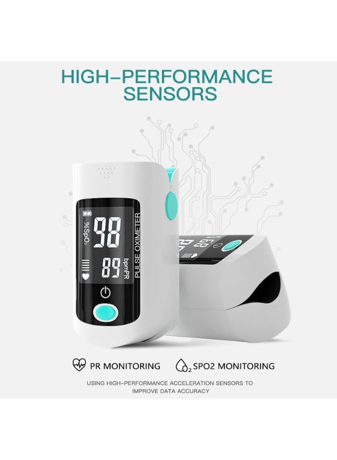 Bukela Fingertip Pulse Oximeter – SpO2 & Heart Rate Monitor for Kids, Children & Adults – Accurate LED Display, Includes Batteries & Lanyard, Home & Personal Use - Image 2